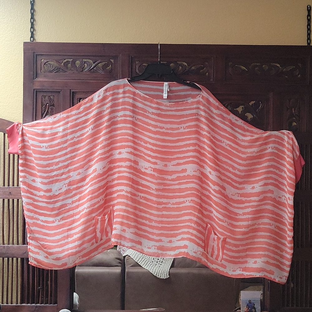 MONORENO 2 piece cover up blouse/ short casual dress